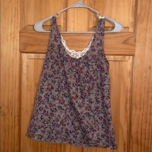 🌟 3 for $20! 
Gray and pink floral tank top